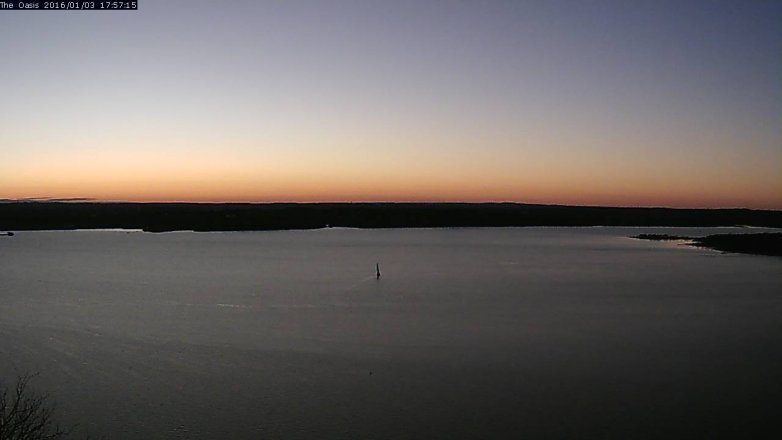 Lake Travis webcam, January 3, 2016 5:05 PM CT