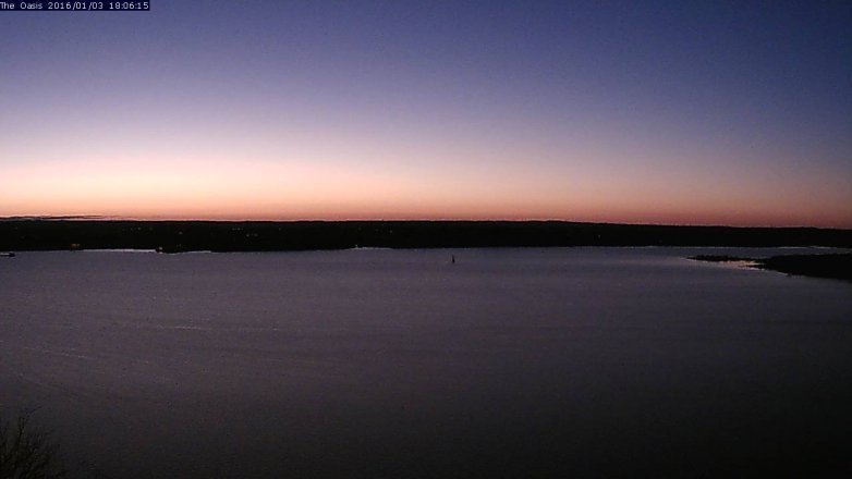 Lake Travis webcam, January 3, 2016 5:15 PM CT