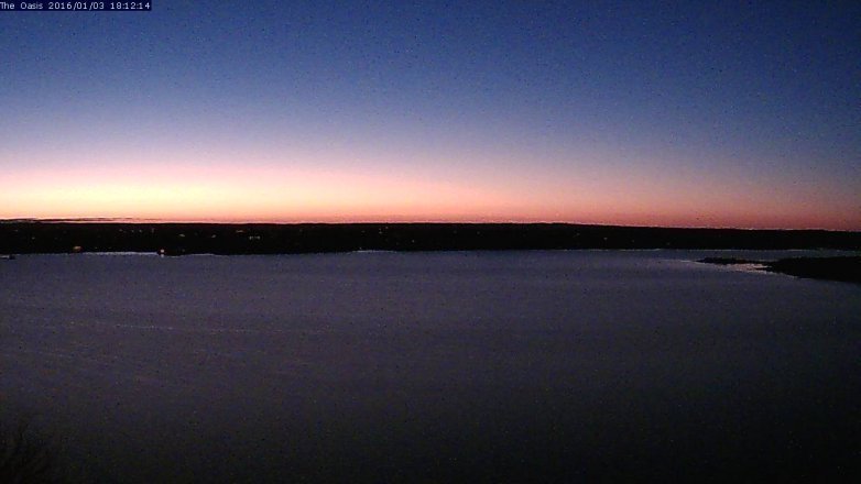 Lake Travis webcam, January 3, 2016 5:20 PM CT