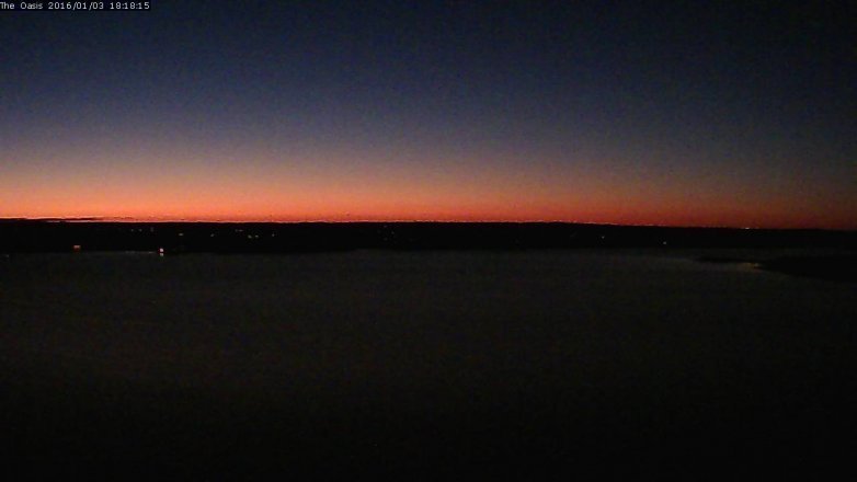 Lake Travis webcam, January 3, 2016 5:25 PM CT