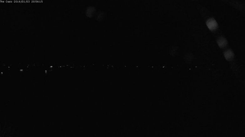 Lake Travis webcam, January 3, 2016 8:05 PM CT