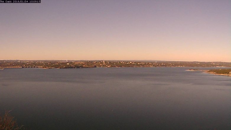 Lake Travis webcam, January 4, 2016 9:15 AM CT