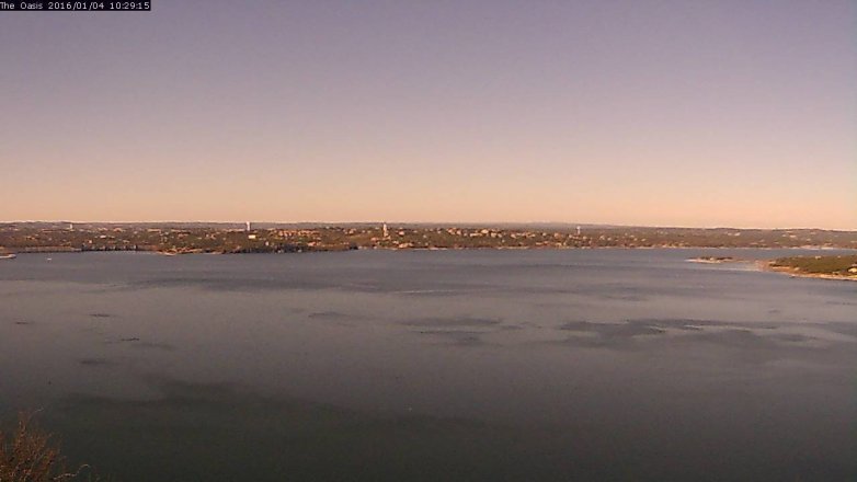 Lake Travis webcam, January 4, 2016 9:35 AM CT