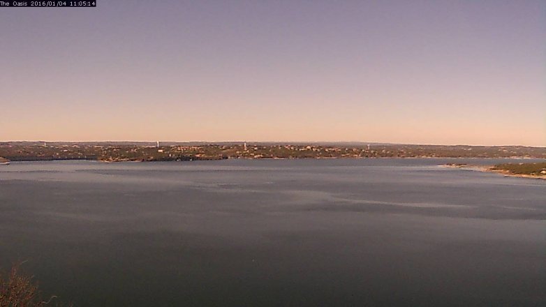 Lake Travis webcam, January 4, 2016 10:10 AM CT