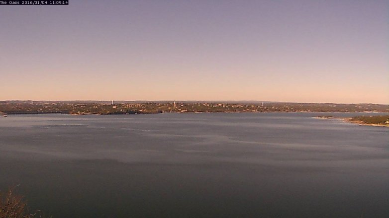 Lake Travis webcam, January 4, 2016 10:15 AM CT