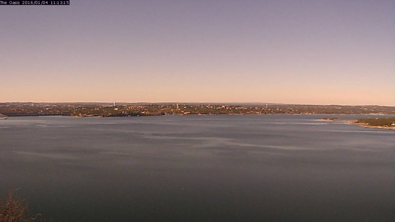 Lake Travis webcam, January 4, 2016 10:20 AM CT