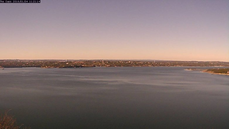 Lake Travis webcam, January 4, 2016 10:30 AM CT