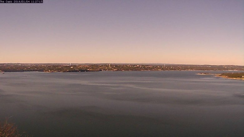 Lake Travis webcam, January 4, 2016 10:35 AM CT