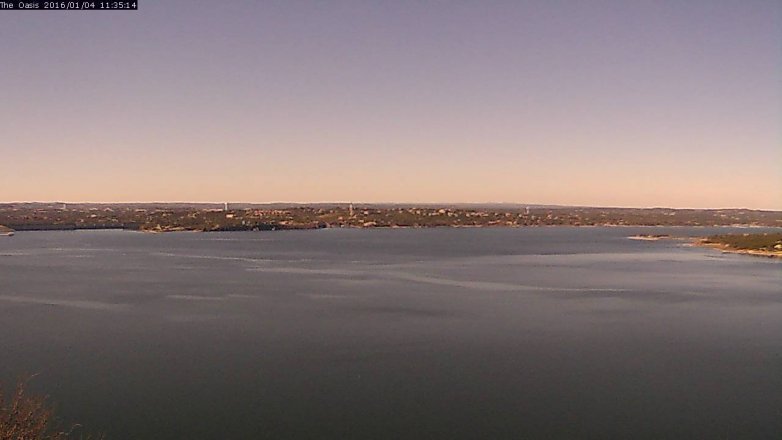 Lake Travis webcam, January 4, 2016 10:40 AM CT
