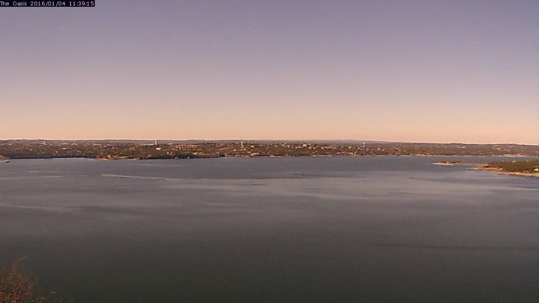 Lake Travis webcam, January 4, 2016 10:45 AM CT