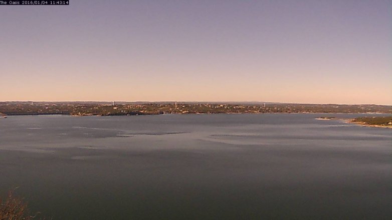 Lake Travis webcam, January 4, 2016 10:50 AM CT