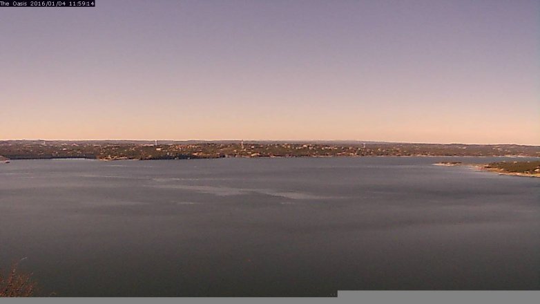 Lake Travis webcam, January 4, 2016 11:05 AM CT