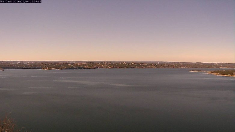 Lake Travis webcam, January 4, 2016 11:15 AM CT