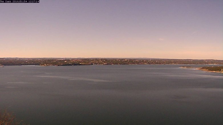 Lake Travis webcam, January 4, 2016 11:35 AM CT