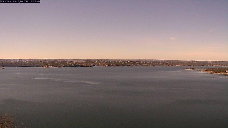 Lake Travis webcam, January 4, 2016 11:40 AM CT