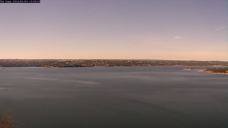Lake Travis webcam, January 4, 2016 11:45 AM CT