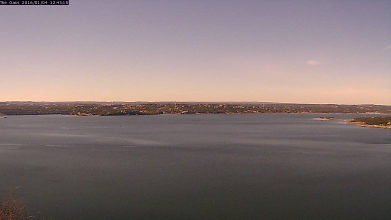 Lake Travis webcam, January 4, 2016 11:50 AM CT