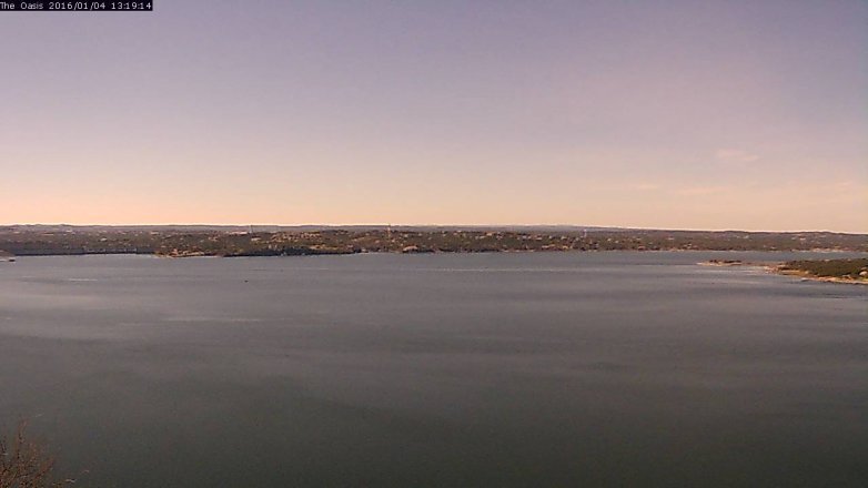 Lake Travis webcam, January 4, 2016 12:25 PM CT