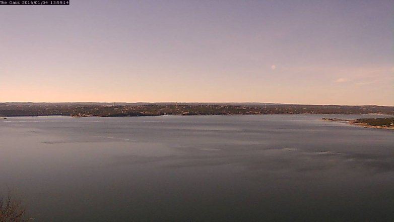 Lake Travis webcam, January 4, 2016 1:05 PM CT