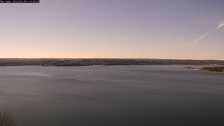 Lake Travis webcam, January 4, 2016 1:50 PM CT