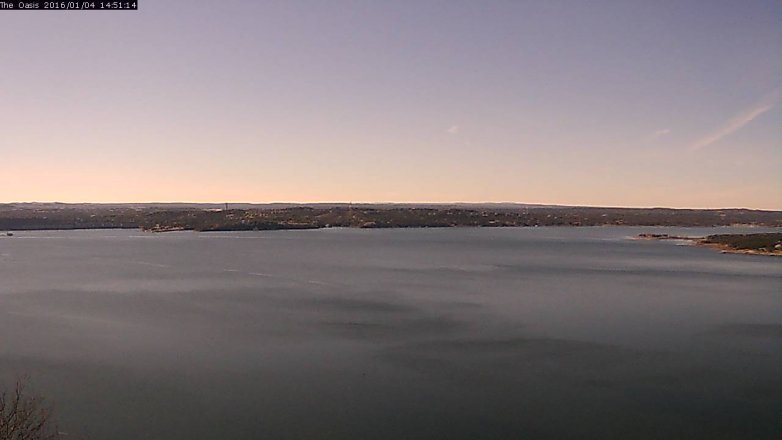 Lake Travis webcam, January 4, 2016 2:00 PM CT