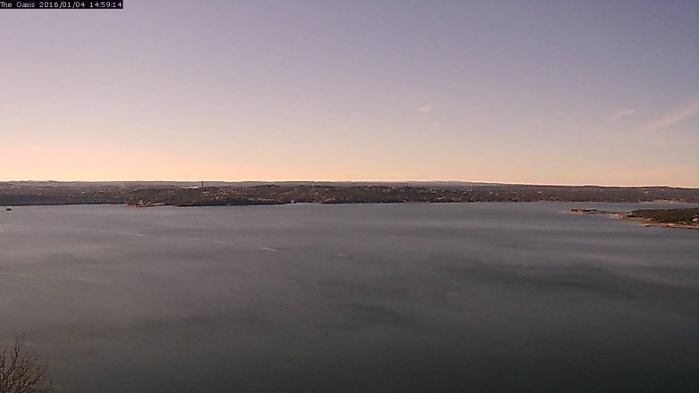Lake Travis webcam, January 4, 2016 2:05 PM CT