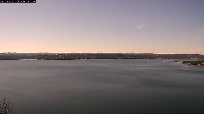Lake Travis webcam, January 4, 2016 2:20 PM CT