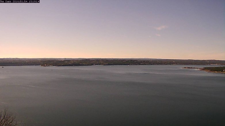 Lake Travis webcam, January 4, 2016 2:25 PM CT