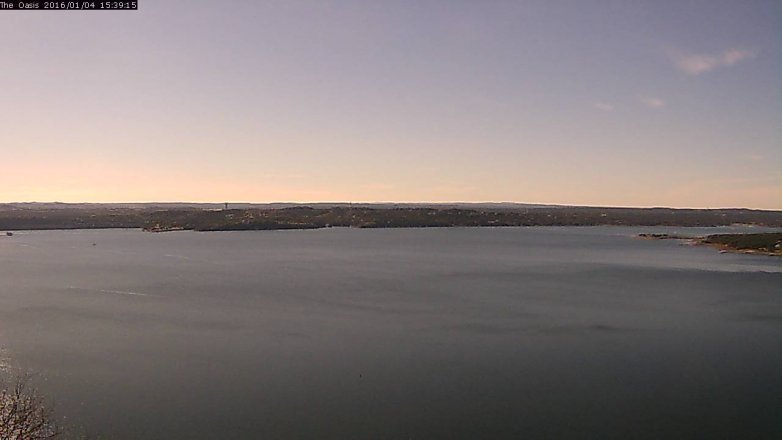 Lake Travis webcam, January 4, 2016 2:45 PM CT