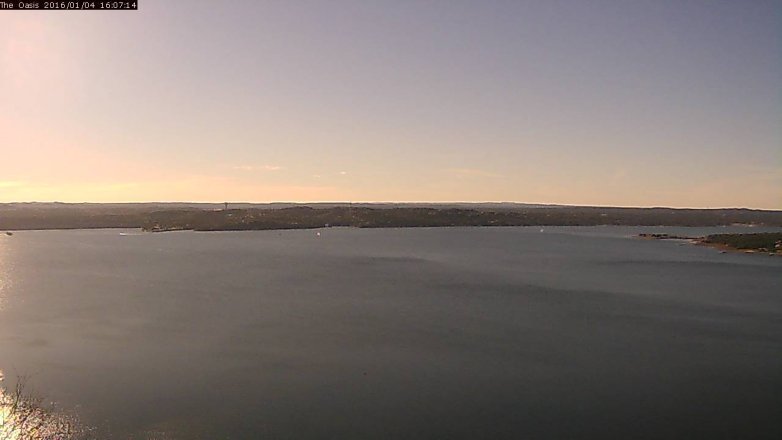 Lake Travis webcam, January 4, 2016 3:15 PM CT