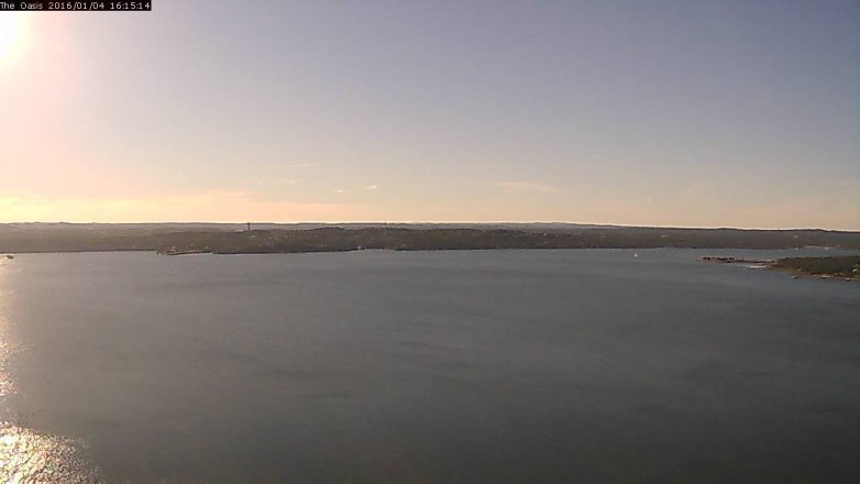 Lake Travis webcam, January 4, 2016 3:20 PM CT