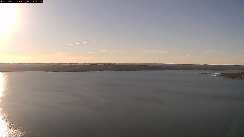 Lake Travis webcam, January 4, 2016 3:35 PM CT