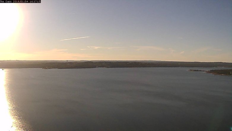 Lake Travis webcam, January 4, 2016 3:45 PM CT