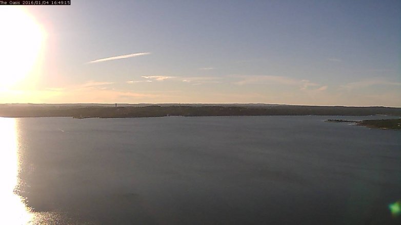Lake Travis webcam, January 4, 2016 3:55 PM CT