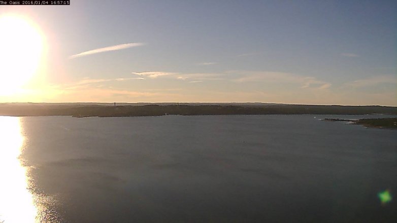 Lake Travis webcam, January 4, 2016 4:05 PM CT
