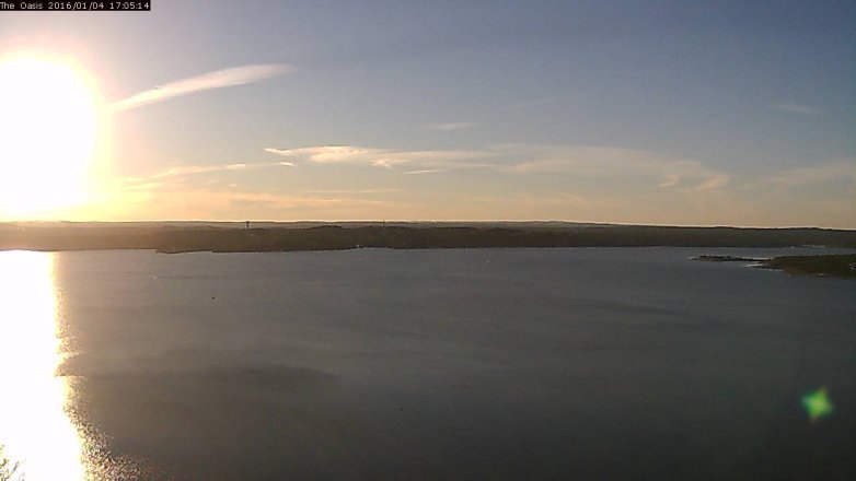 Lake Travis webcam, January 4, 2016 4:10 PM CT