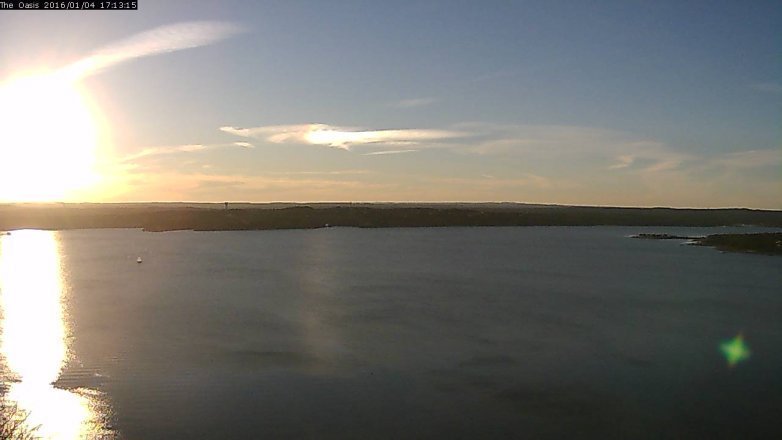 Lake Travis webcam, January 4, 2016 4:20 PM CT