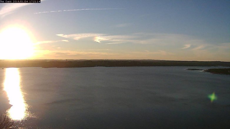 Lake Travis webcam, January 4, 2016 4:25 PM CT