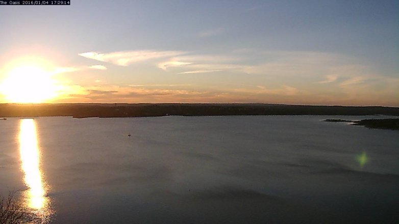 Lake Travis webcam, January 4, 2016 4:35 PM CT