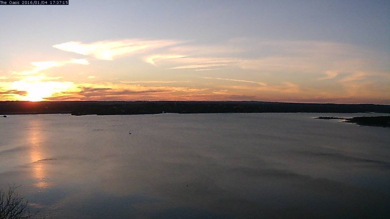Lake Travis webcam, January 4, 2016 4:45 PM CT