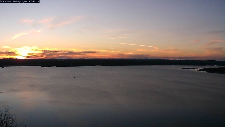 Lake Travis webcam, January 4, 2016 4:50 PM CT