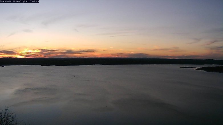 Lake Travis webcam, January 4, 2016 4:55 PM CT