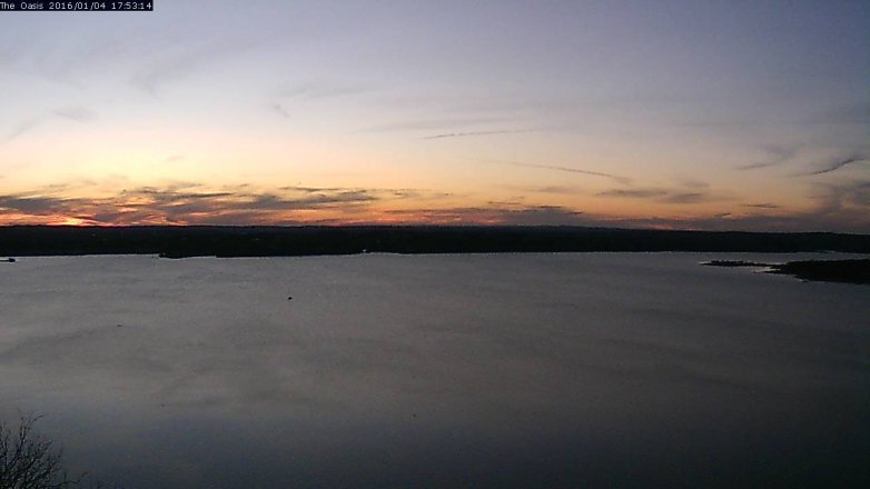 Lake Travis webcam, January 4, 2016 5:00 PM CT