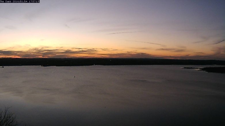 Lake Travis webcam, January 4, 2016 5:05 PM CT