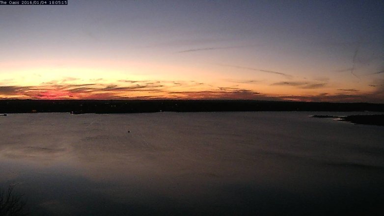 Lake Travis webcam, January 4, 2016 5:10 PM CT