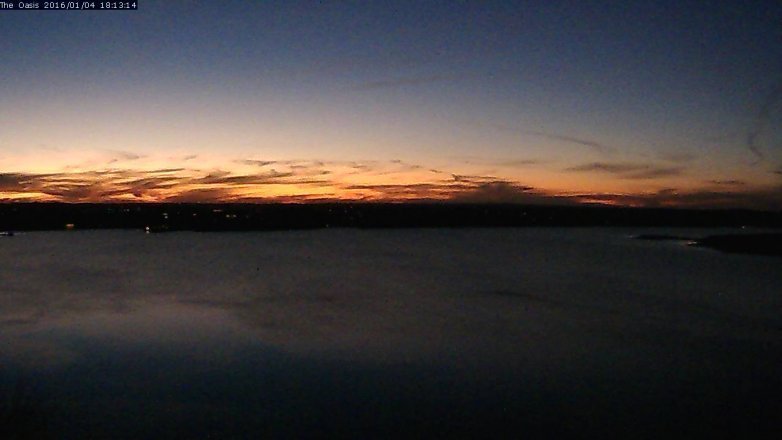Lake Travis webcam, January 4, 2016 5:20 PM CT