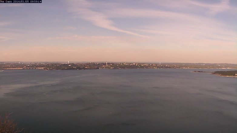 Lake Travis webcam, January 5, 2016 9:05 AM CT