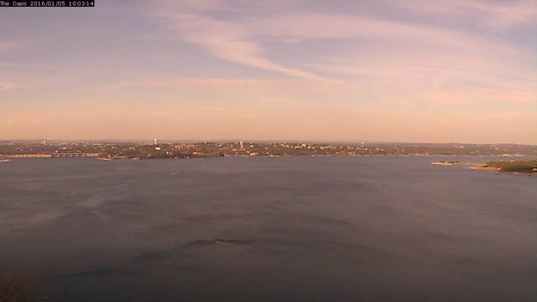 Lake Travis webcam, January 5, 2016 9:10 AM CT