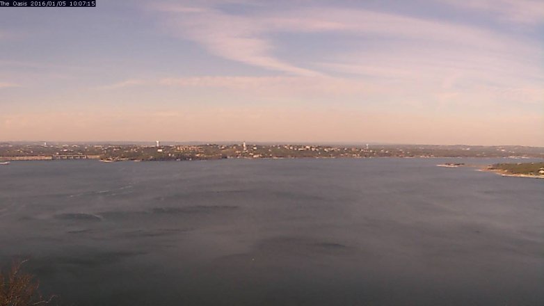 Lake Travis webcam, January 5, 2016 9:15 AM CT