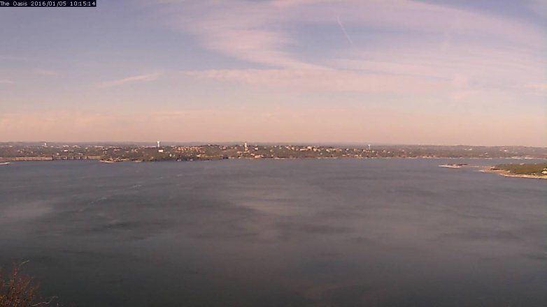 Lake Travis webcam, January 5, 2016 9:20 AM CT
